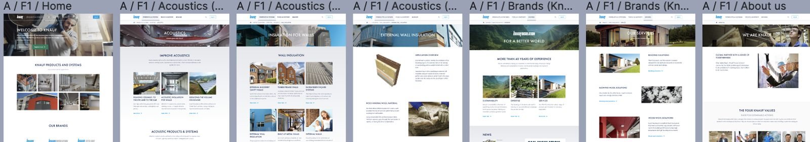 One navigation for four customer types